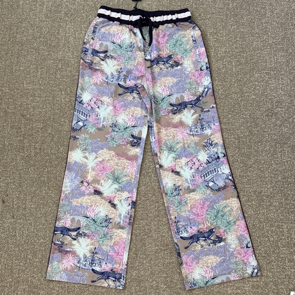 Greyson Savannah Nights Multicolor Tropical Print Straight Leg golf Pants